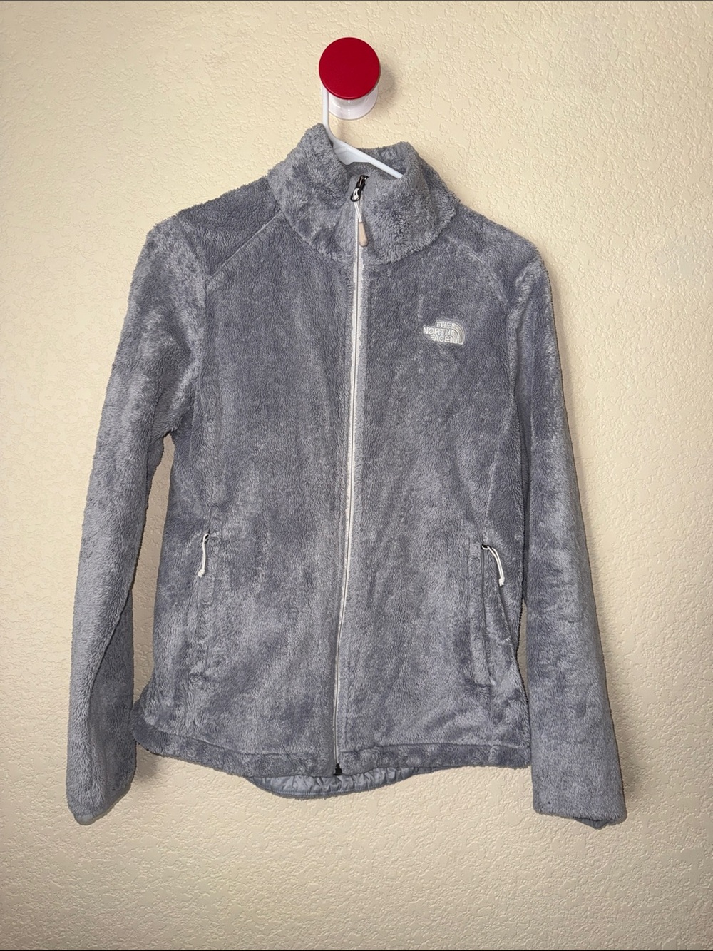 The North Face Gray Plush Fleece Full Zip Jacket Size M